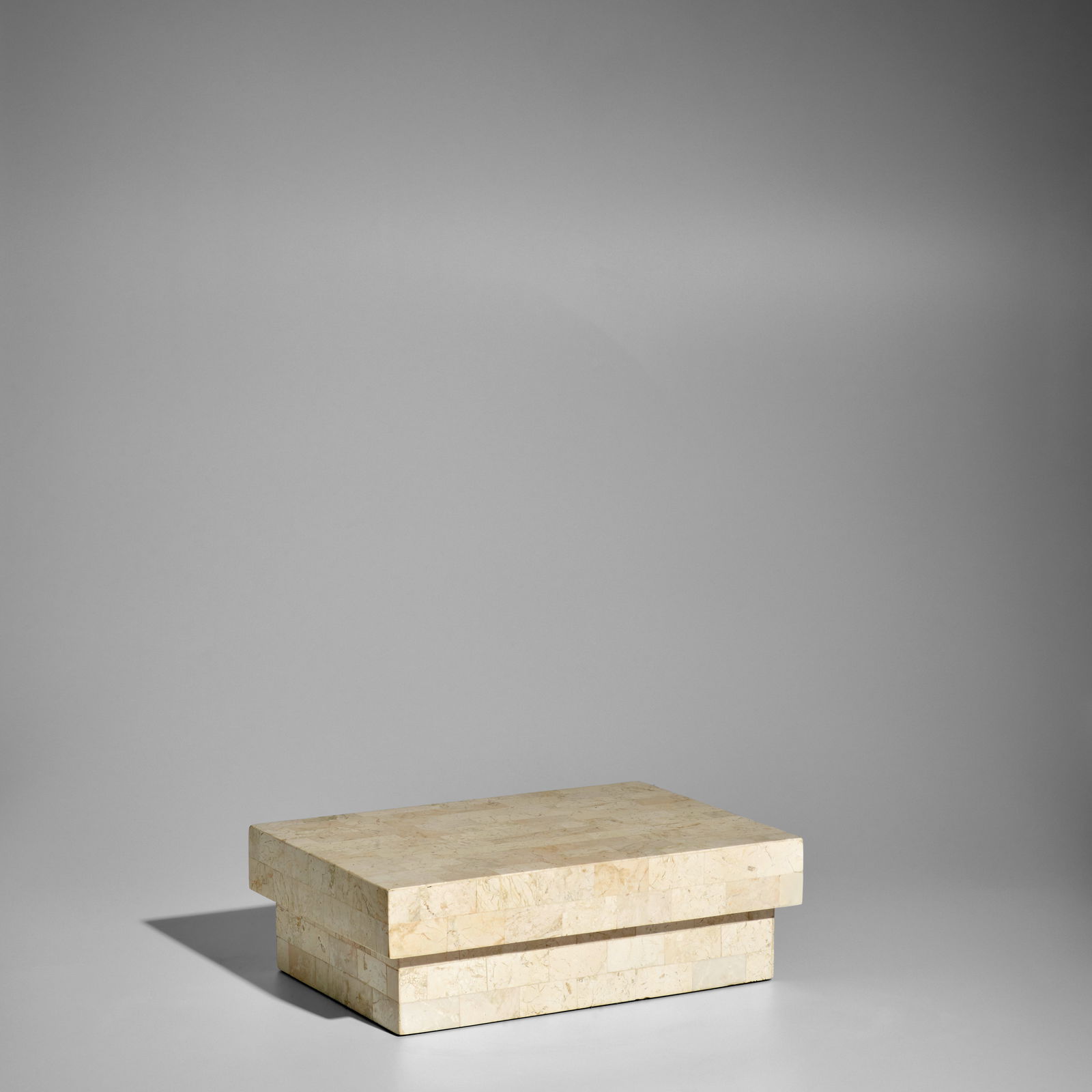KARL SPRINGER (1931-1991) Covered Boxcirca 1980for Karl Springer Ltd., tessellated travertine, l... (1 of 1)