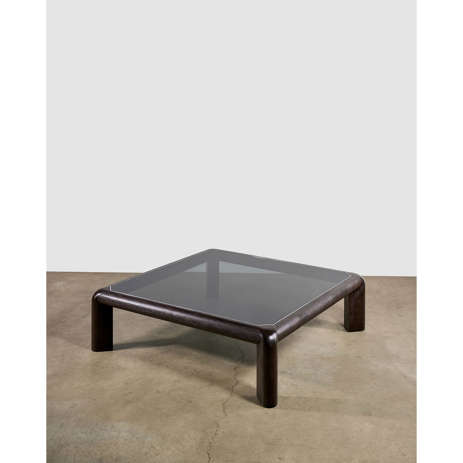 KARL SPRINGER (1931-1991) Large 'Mark II' Coffee Table1986for Karl Springer Ltd., wood, embossed... (1 of 1)