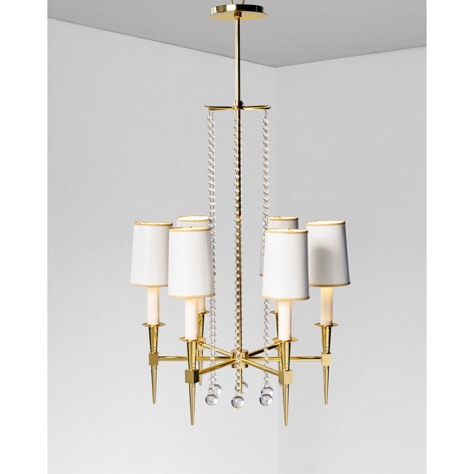 TOMMI PARZINGER (1930-1991) Six-Light Chandeliercirca 1960model no. 1, for Parzinger Originals, ... (1 of 1)
