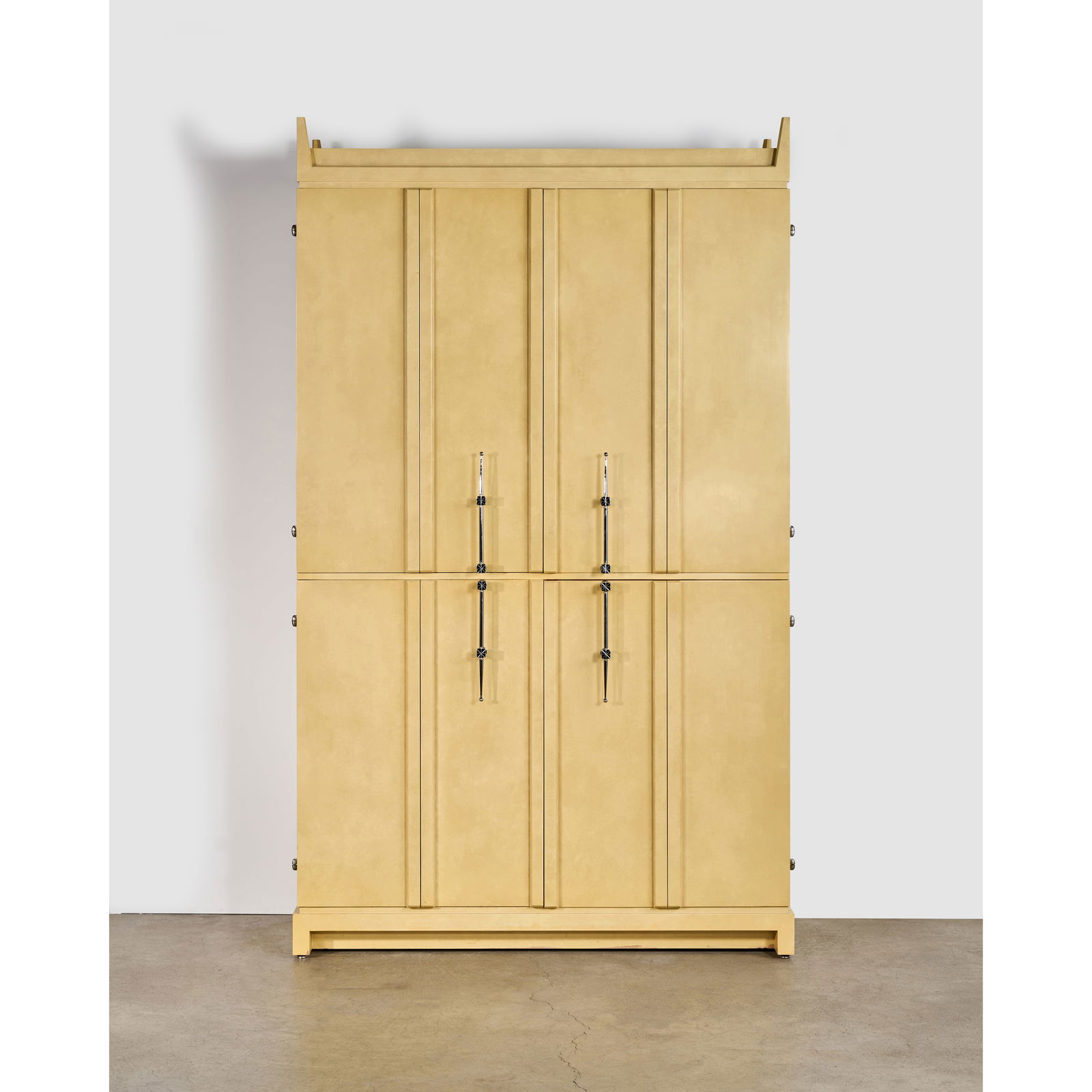 TOMMI PARZINGER (1930-1991) Illuminated Bar Cabinetcirca 1950for Parzinger Originals, parchment ... (1 of 1)