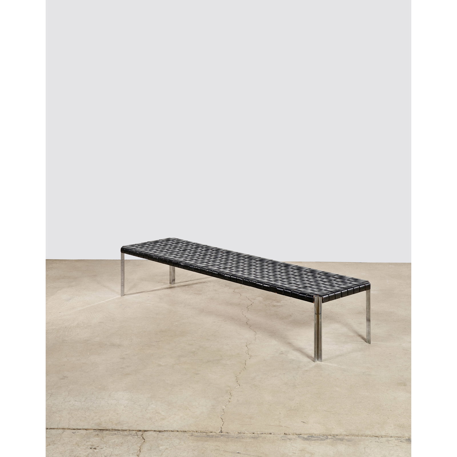 ERWINE (1909-2003) AND ESTELLE LAVERNE (1915-1997) Large 'Web Bench'circa 1965model no. 11-LC, ... (1 of 1)