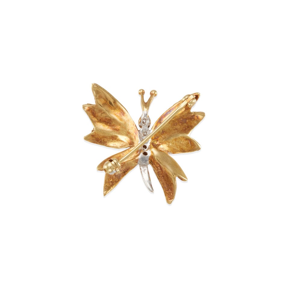 TIFFANY & CO.: 18K GOLD AND DIAMOND BROOCH - 2