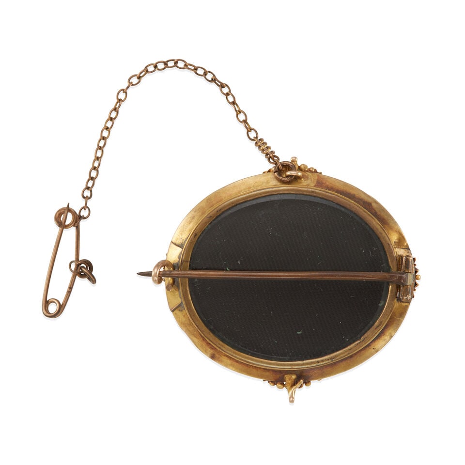 ANTIQUE 18K GOLD AND CULTURED PEARL PENDANT/BROOCH - 2