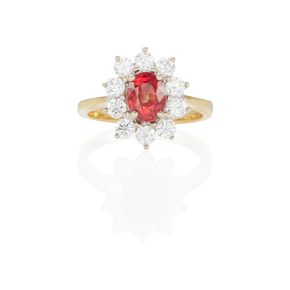 18K GOLD, DIAMOND AND RUBY RING (1 of 2)