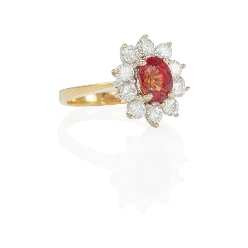 18K GOLD, DIAMOND AND RUBY RING - 2