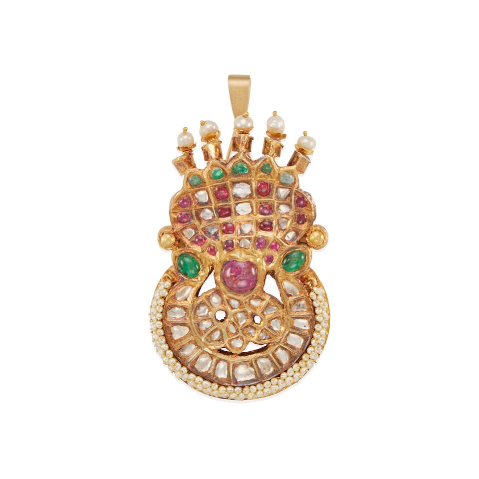 GOLD, 'POLKI' DIAMOND, GEM-SET AND ROPE NECKLACE - 2