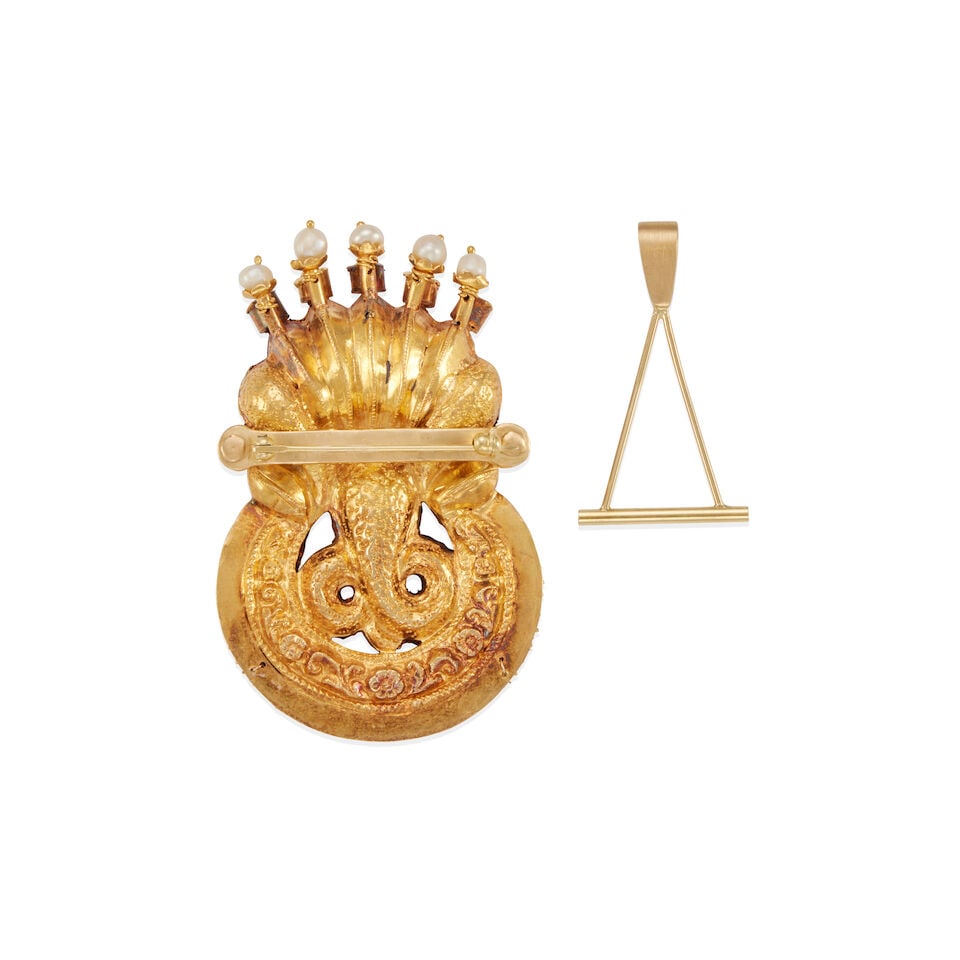 GOLD, 'POLKI' DIAMOND, GEM-SET AND ROPE NECKLACE - 3