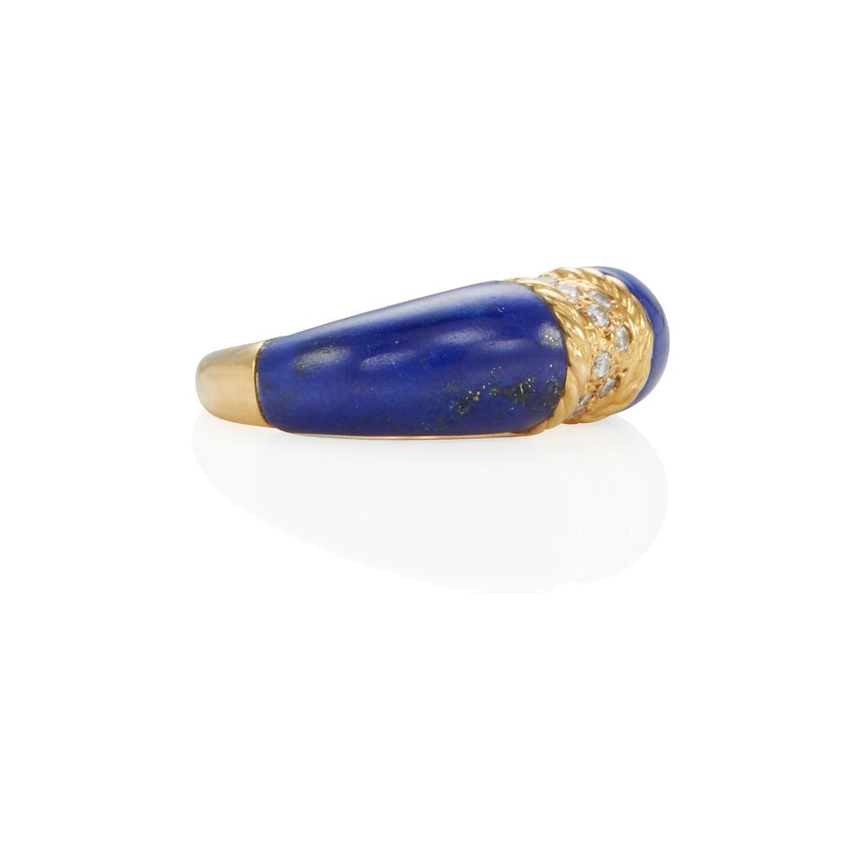 18K GOLD, DIAMOND AND LAPIS LAZULI RING - 2