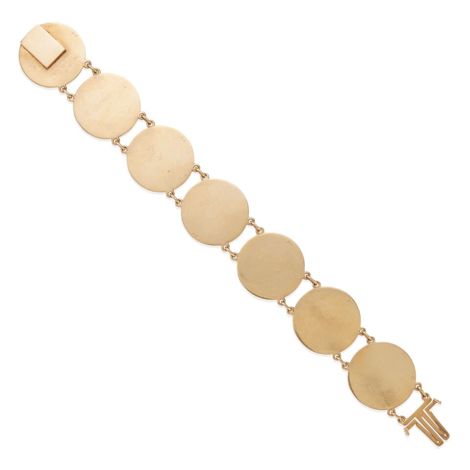 14K GOLD AND JADE BRACELET - 2