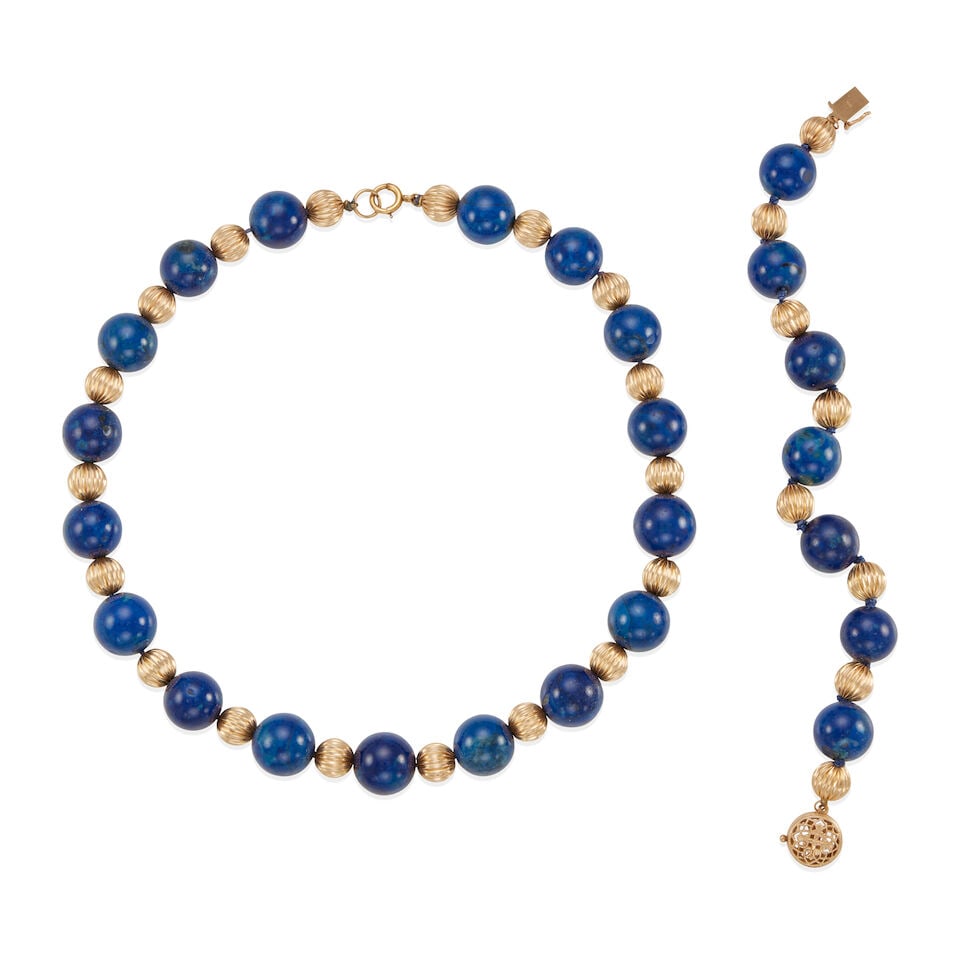 14K GOLD AND LAPIS LAZULI SET (1 of 2)