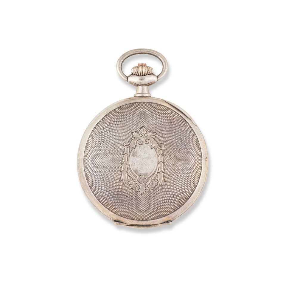 Omega. A silver keyless wind open face chronograph pocket watch Omega. Chronographe de poche ... - 5