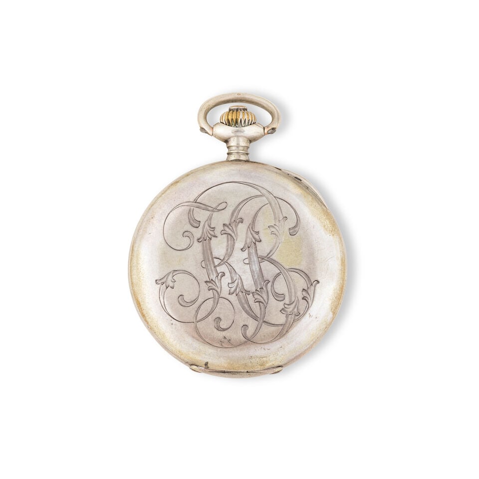 Zenith. A silver open face keyless wind chronograph pocket watch Zenith. Chronographe de poche &... - 3