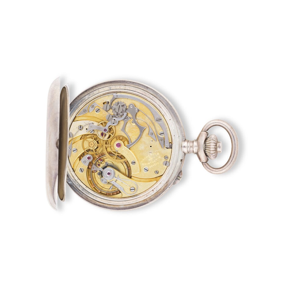Vacheron & Constantin. A silver keyless wind open face chronograph pocket watch Vacheron & Const... - 2