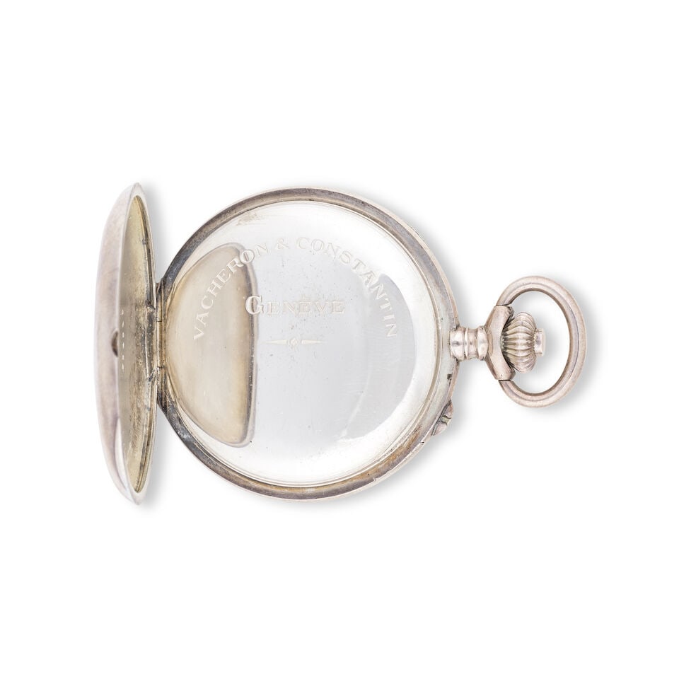 Vacheron & Constantin. A silver keyless wind open face chronograph pocket watch Vacheron & Const... - 3
