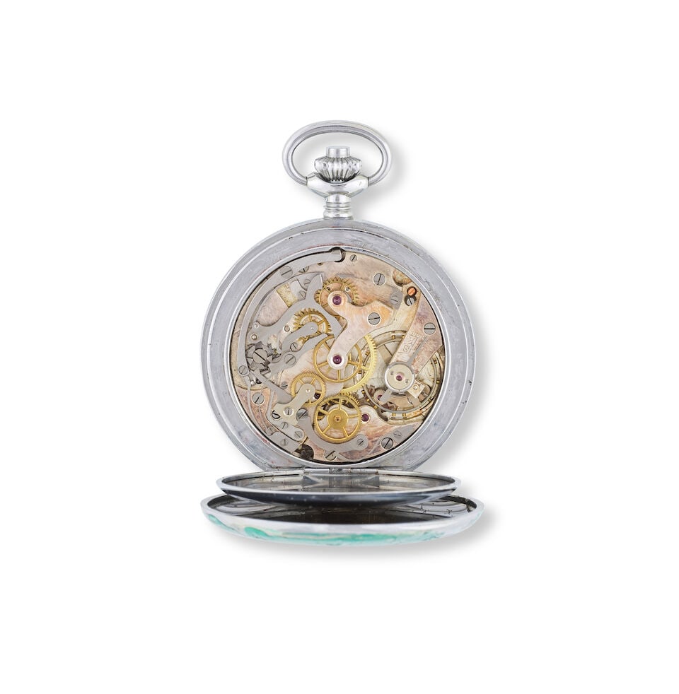 National Park. A stainless steel keyless wind open face chronograph pocket watch National Park. ... - 2