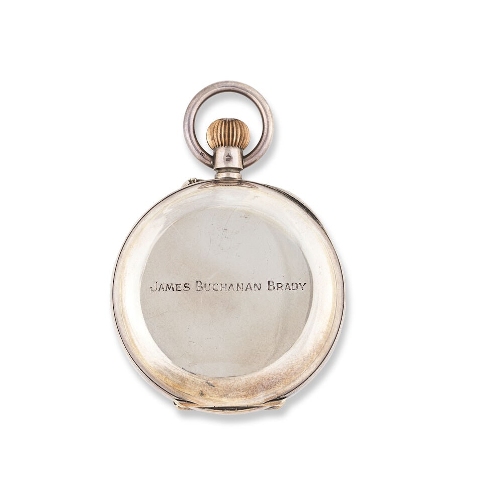 S. Smith & Son, London. A fine silver keyless wind open face chronograph pocket watch with tripl... - 2