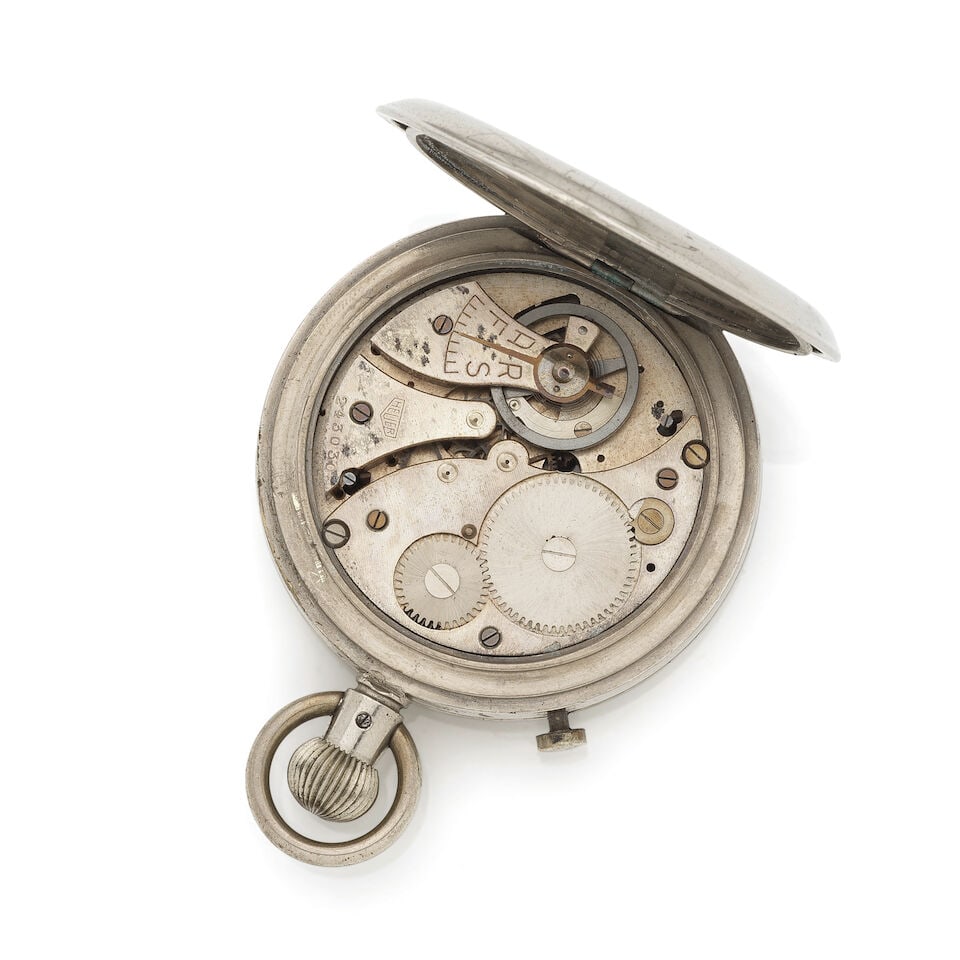 Heuer. A stainless steel open face keyless wind chronograph stopwatch Heuer. Chronographe stopwa... - 2