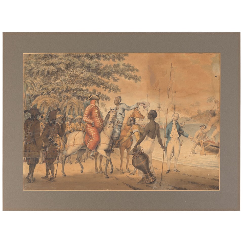 Gabriel Bray (British, 1746-1823) The King of Barra arrives to embark in a boat sent from the Pa... - 4