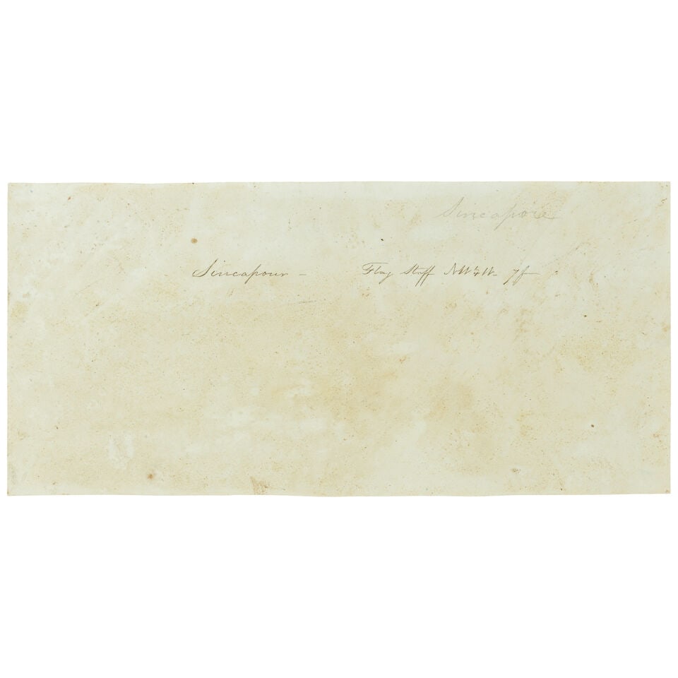 English School, 19th Century An early view of Singapore unframed (Together with the original alb... - 2