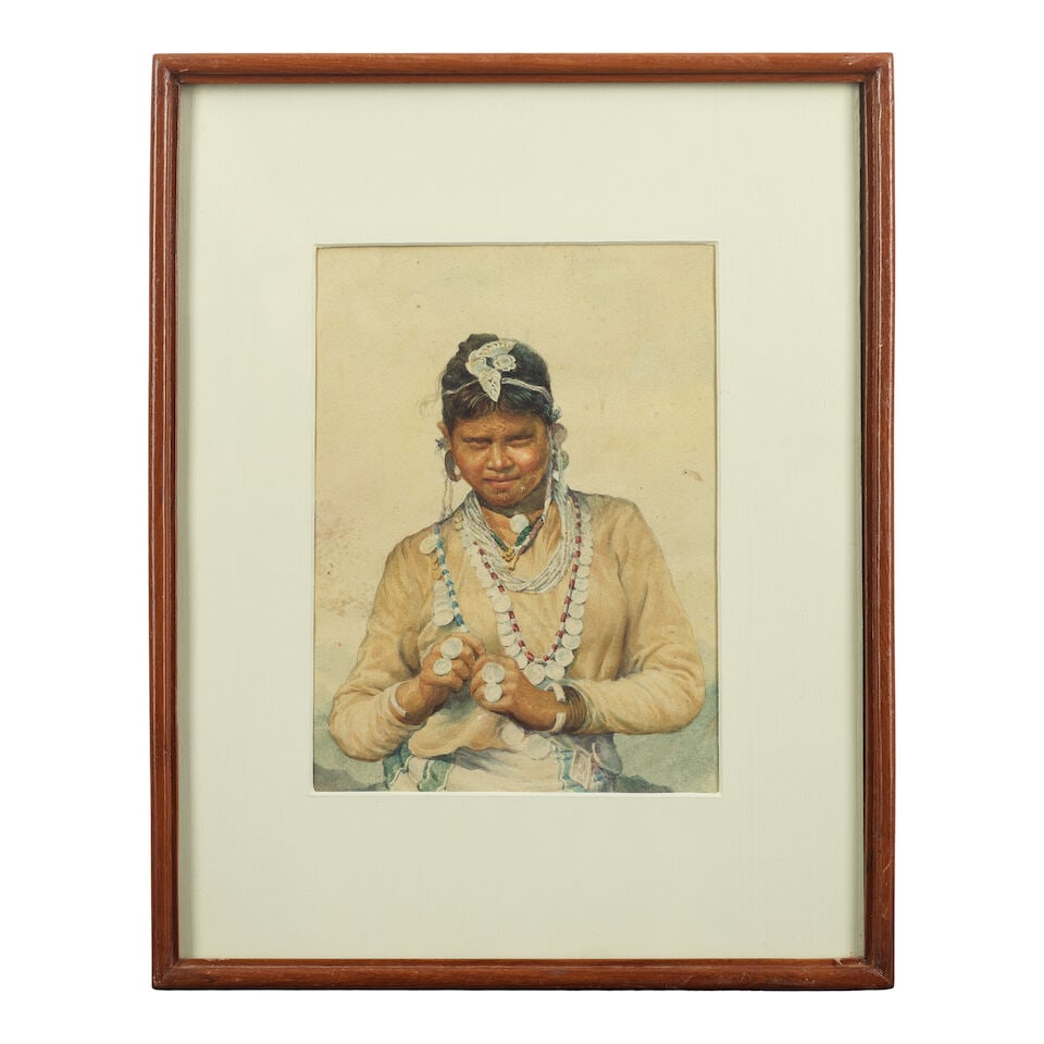 Attributed to Ngwe Gaing (Burmese, 1901-1967) Bejewelled lady - 2