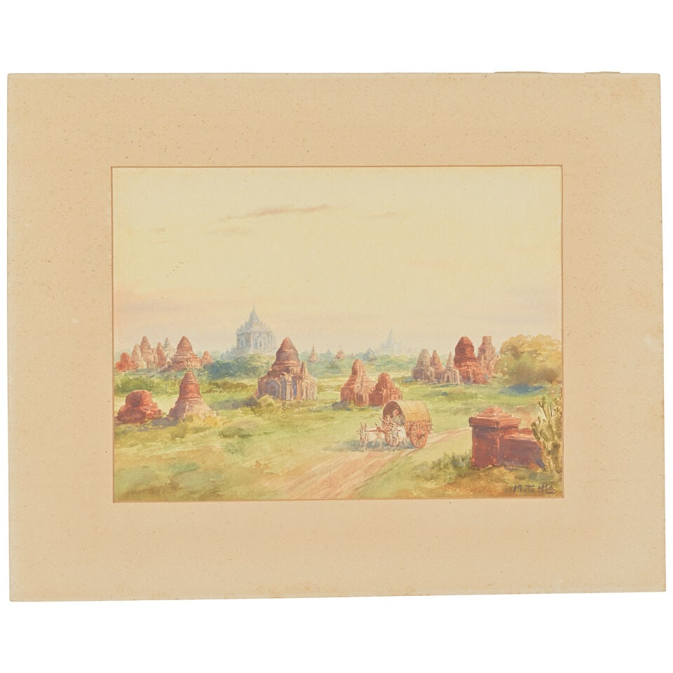 Maung Tun Hla (Burmese, 1874-1946) A set of three Burmese views - 3