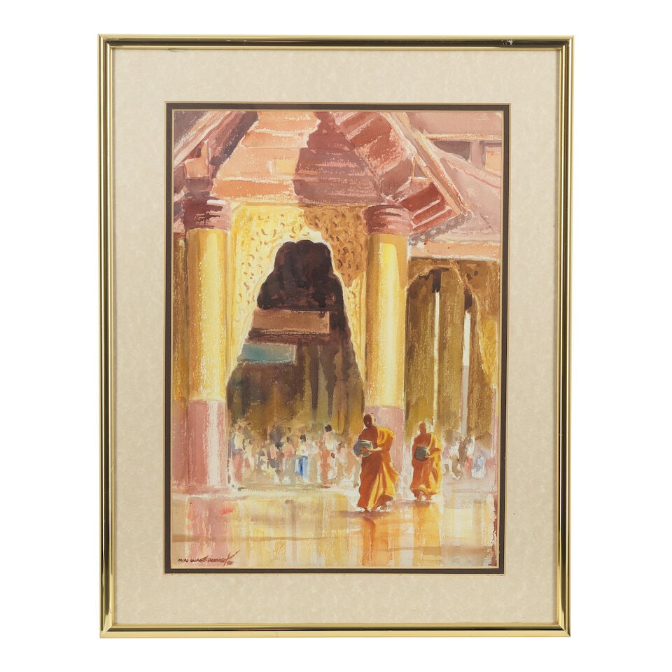 Min Wae Aung (Burmese, born 1960) In the temple - 2