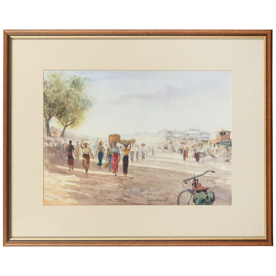 Min Wae Aung (Burmese, born 1960) Towards the market - 2