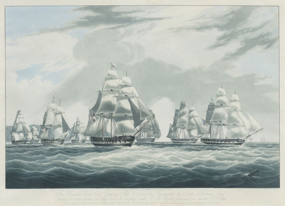 Lamqua (Chinese, active 1805-1830) Portrait of Captain Joseph Dudman (Together with an engraving... - 4