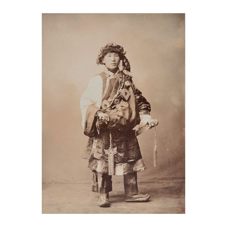 SIDKEONG TULKU, MAHARAJA OF SIKKIM Fine group of vintage photographic portraits, two signed by t... - 3
