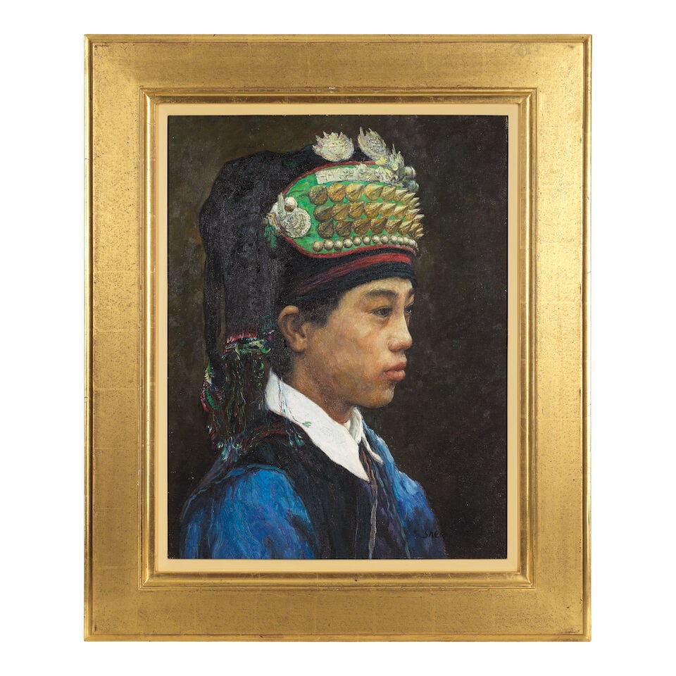 Shen Ming Cun (Chinese, born 1956) Portrait of a bride and groom, a pair - 5