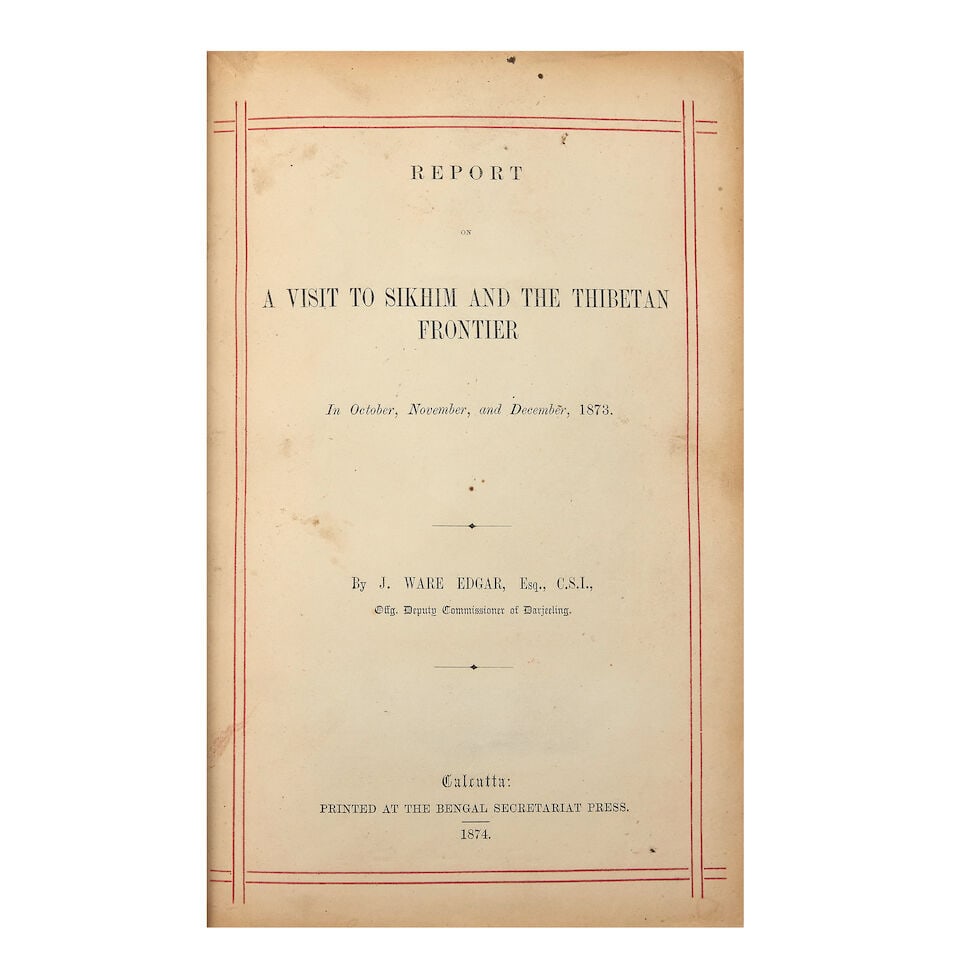 EDGAR (JOHN WARE) Report On a Visit to Sikhim and the Thibetan Frontier in... 1873, FIRST EDITIO... - 3