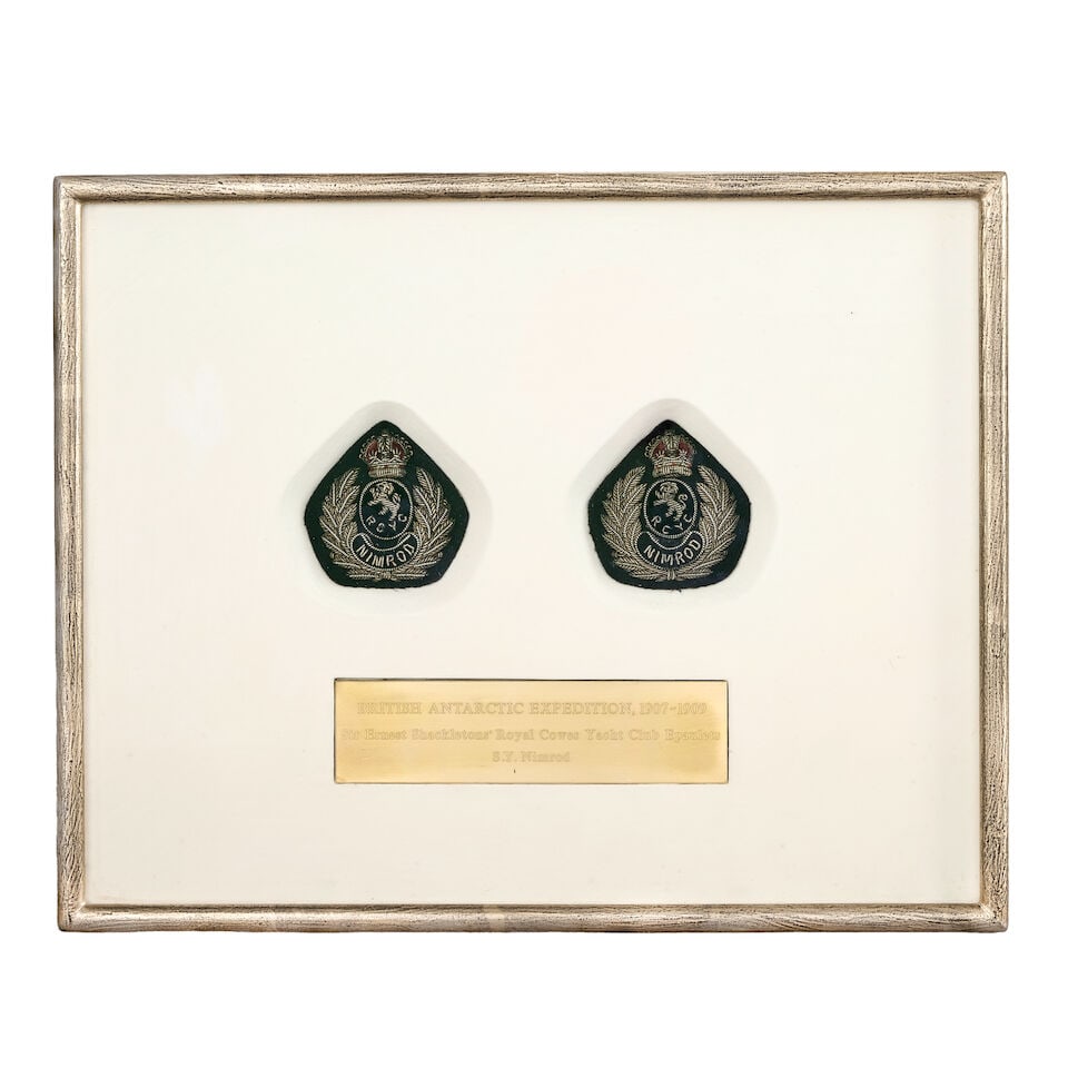 SHACKLETON - NIMROD EXPEDITION Pair of Royal Clyde Yacht Club cap badges for Shackleton's Britis... - 2