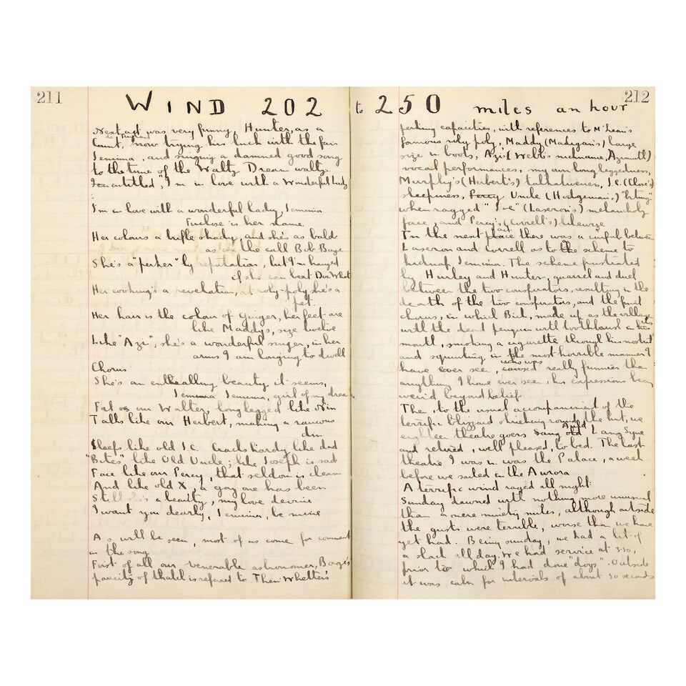 NINNIS (BELGRAVE EDWARD SUTTON) - AUSTRALASIAN ANTARCTIC EXPEDITION 1911 Series of three manuscr... - 3