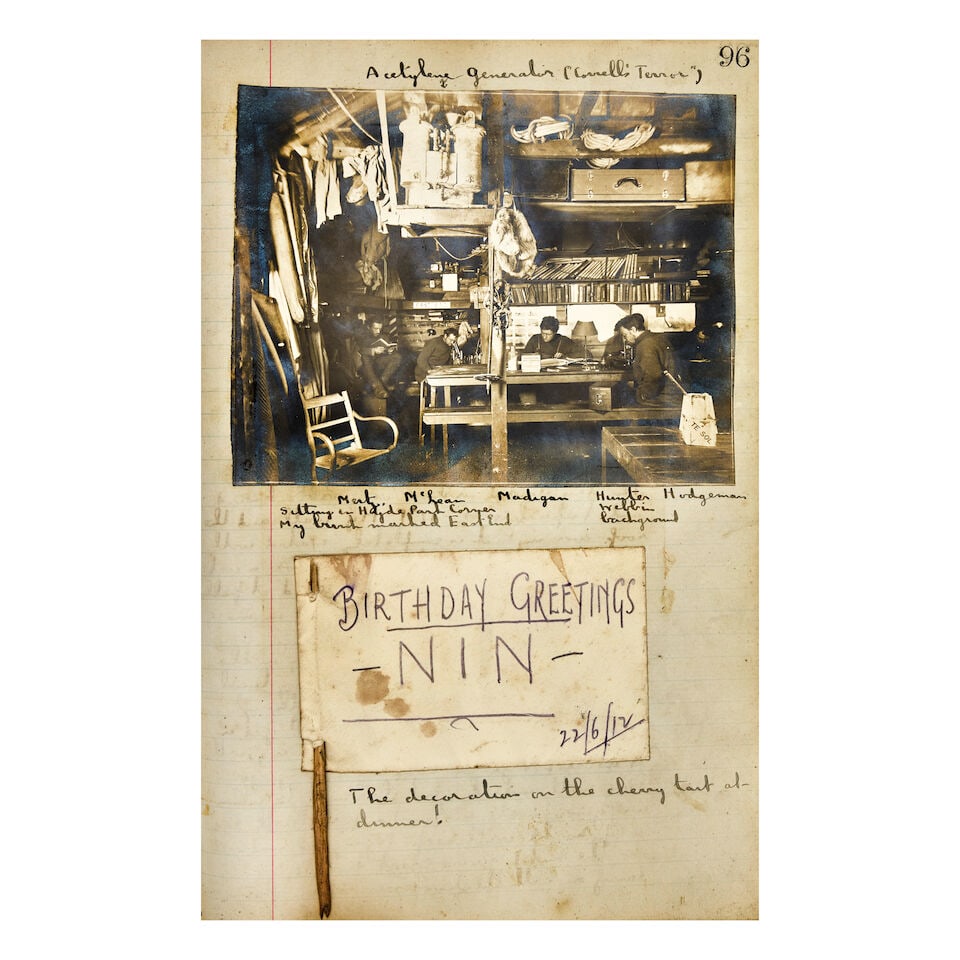 NINNIS (BELGRAVE EDWARD SUTTON) - AUSTRALASIAN ANTARCTIC EXPEDITION 1911 Series of three manuscr... - 5