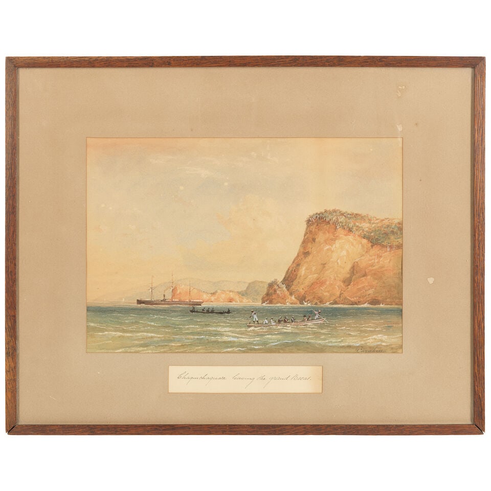 Michel Jean Cazabon (Trinidadian, 1813-1888) Leaving Chacachacare, Bocas Islands, Trinidad - 2