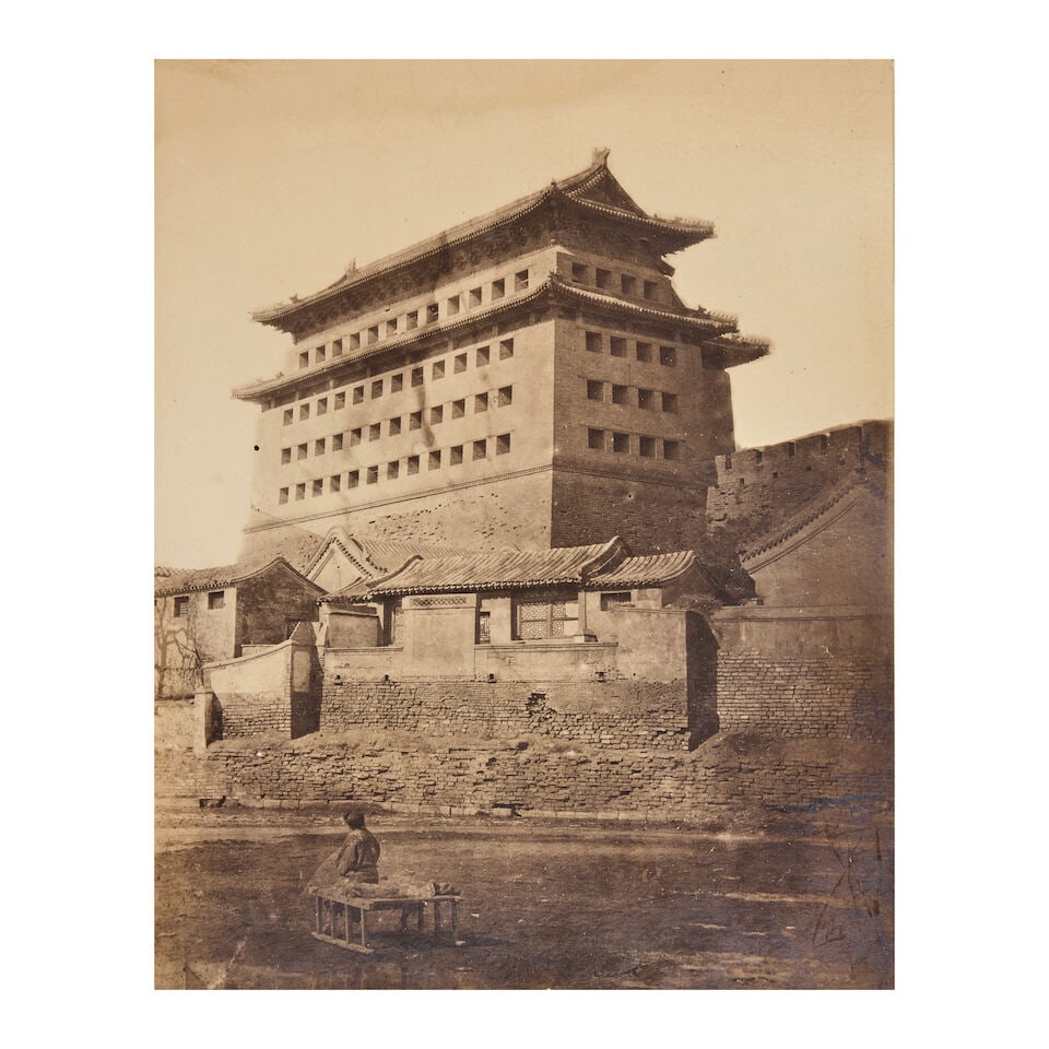 CHINA - BEIJING CHILD (THOMAS) View across rooftops of Beijing towards the mountains, [1870s] (6) - 2