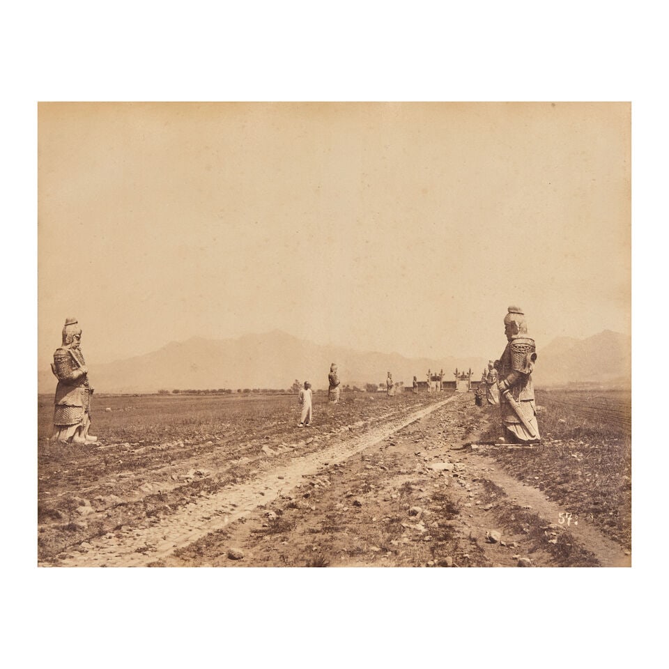 CHINA - BEIJING CHILD (THOMAS) View across rooftops of Beijing towards the mountains, [1870s] (6) - 3