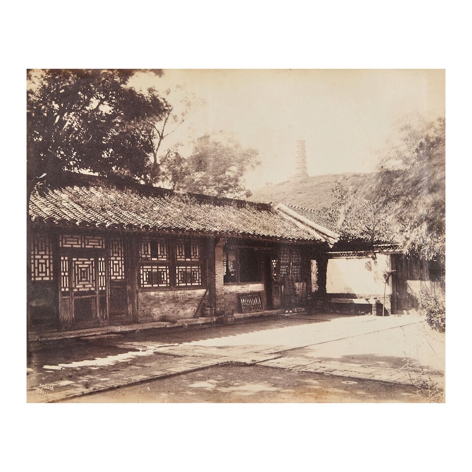 CHINA - BEIJING CHILD (THOMAS) View across rooftops of Beijing towards the mountains, [1870s] (6) - 6