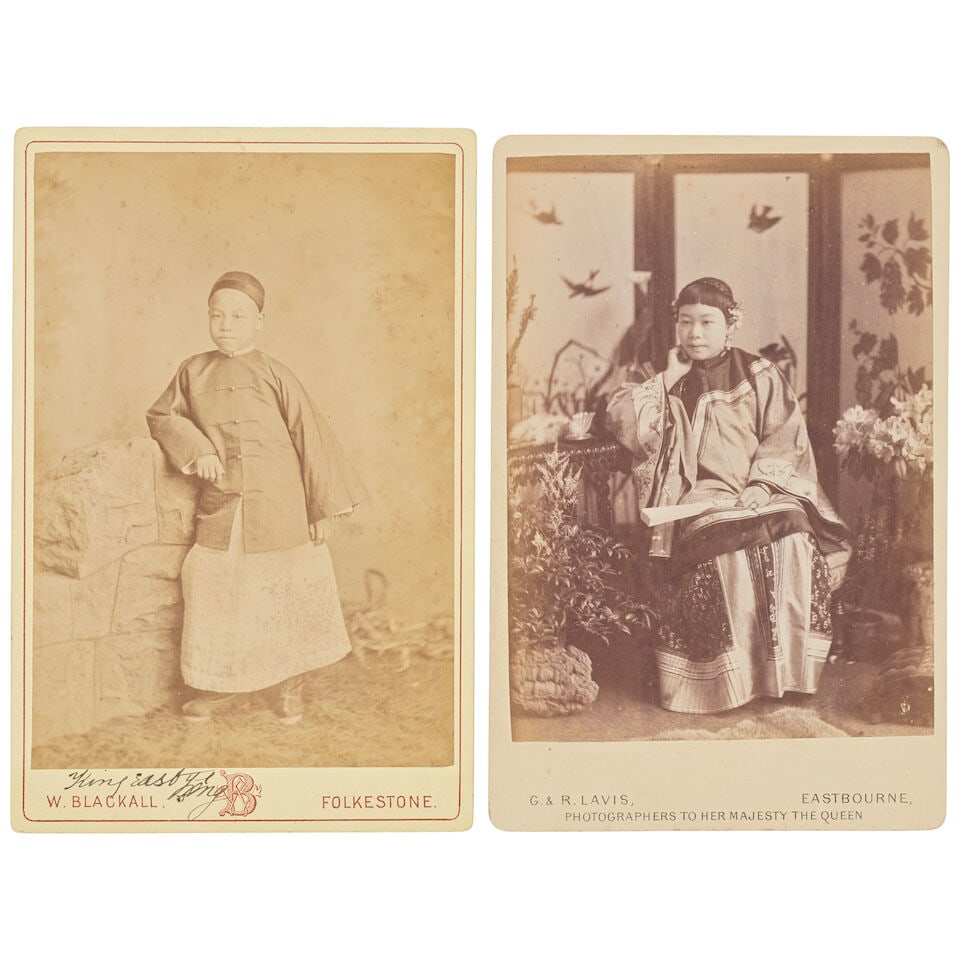 CHINA - CABINET CARDS Album of photographs of the Chinese diplomat Marquis Tseng [Zeng Jize] and... - 2