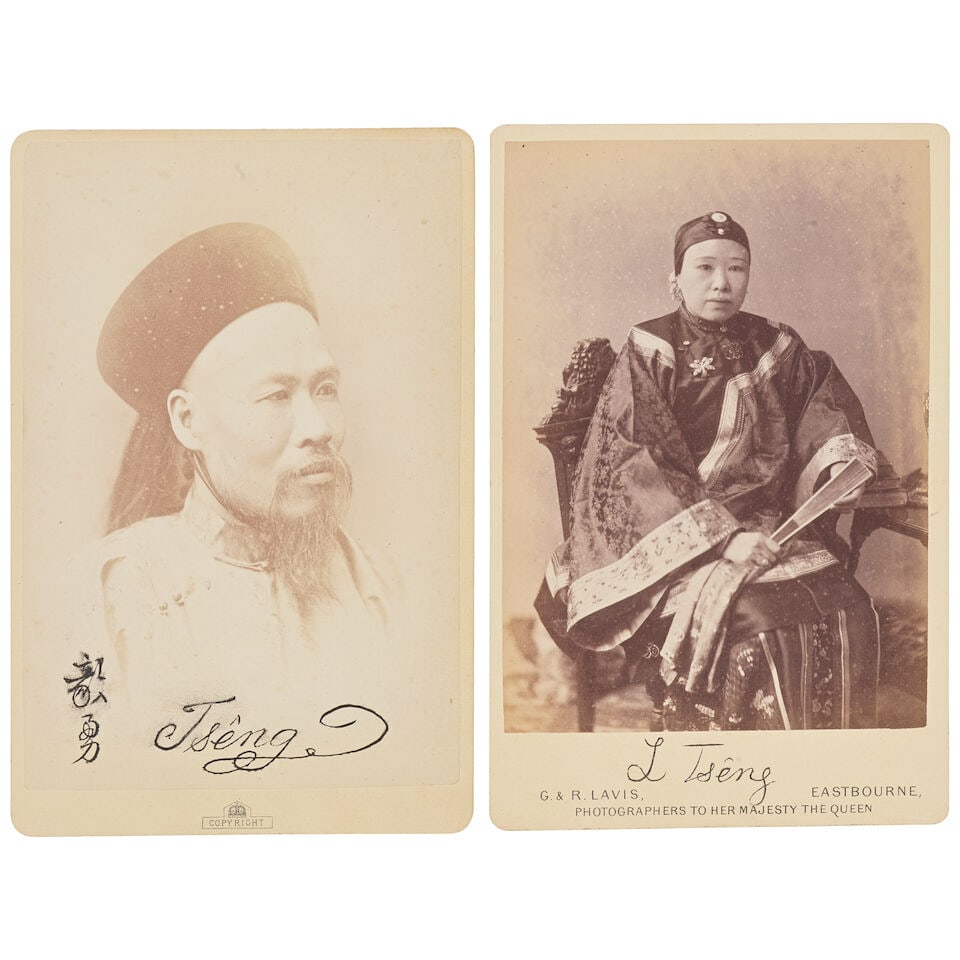 CHINA - CABINET CARDS Album of photographs of the Chinese diplomat Marquis Tseng [Zeng Jize] and... - 3