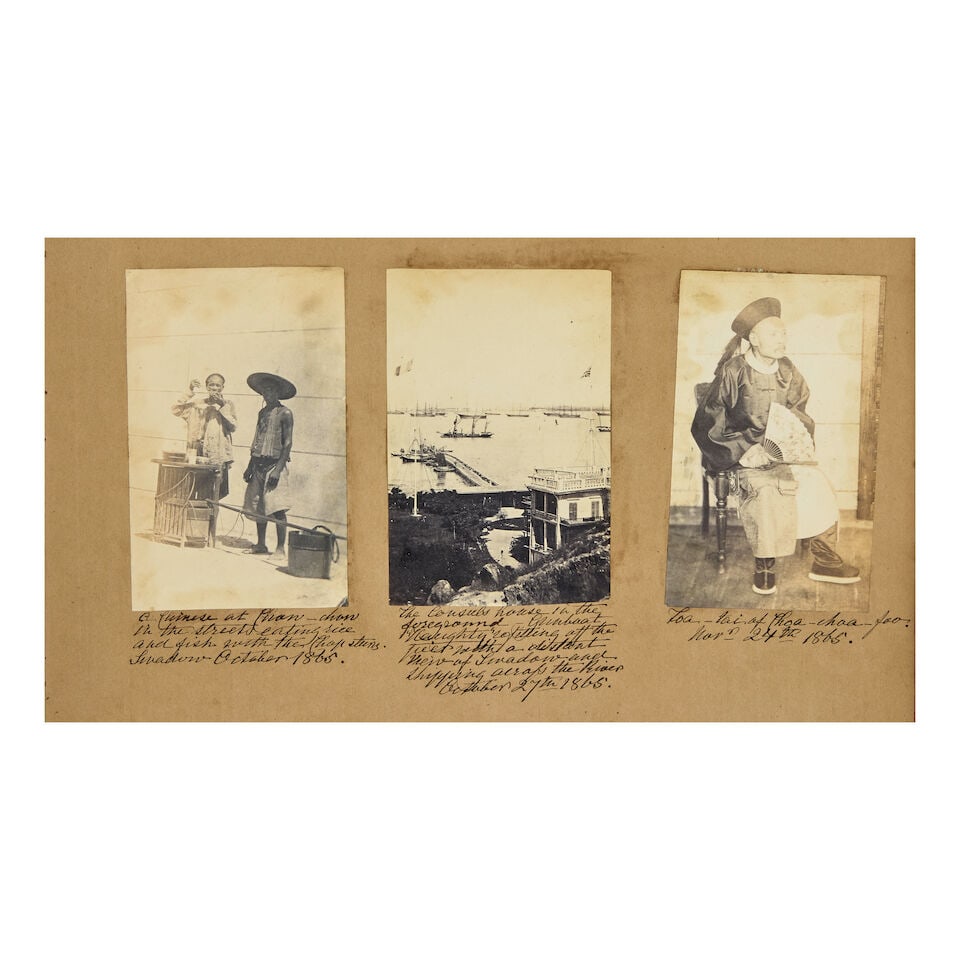 CHINA - SHANTOU, 1860s Group of six photographs recording the meeting between British Consul Cai... - 2