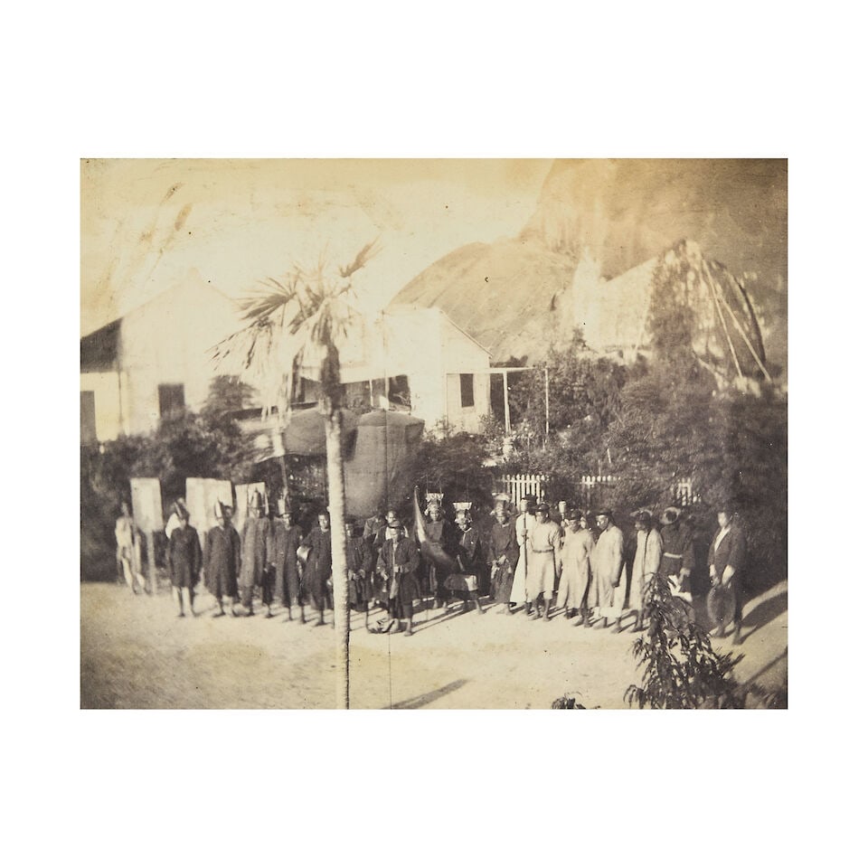 CHINA - SHANTOU, 1860s Group of six photographs recording the meeting between British Consul Cai... - 3