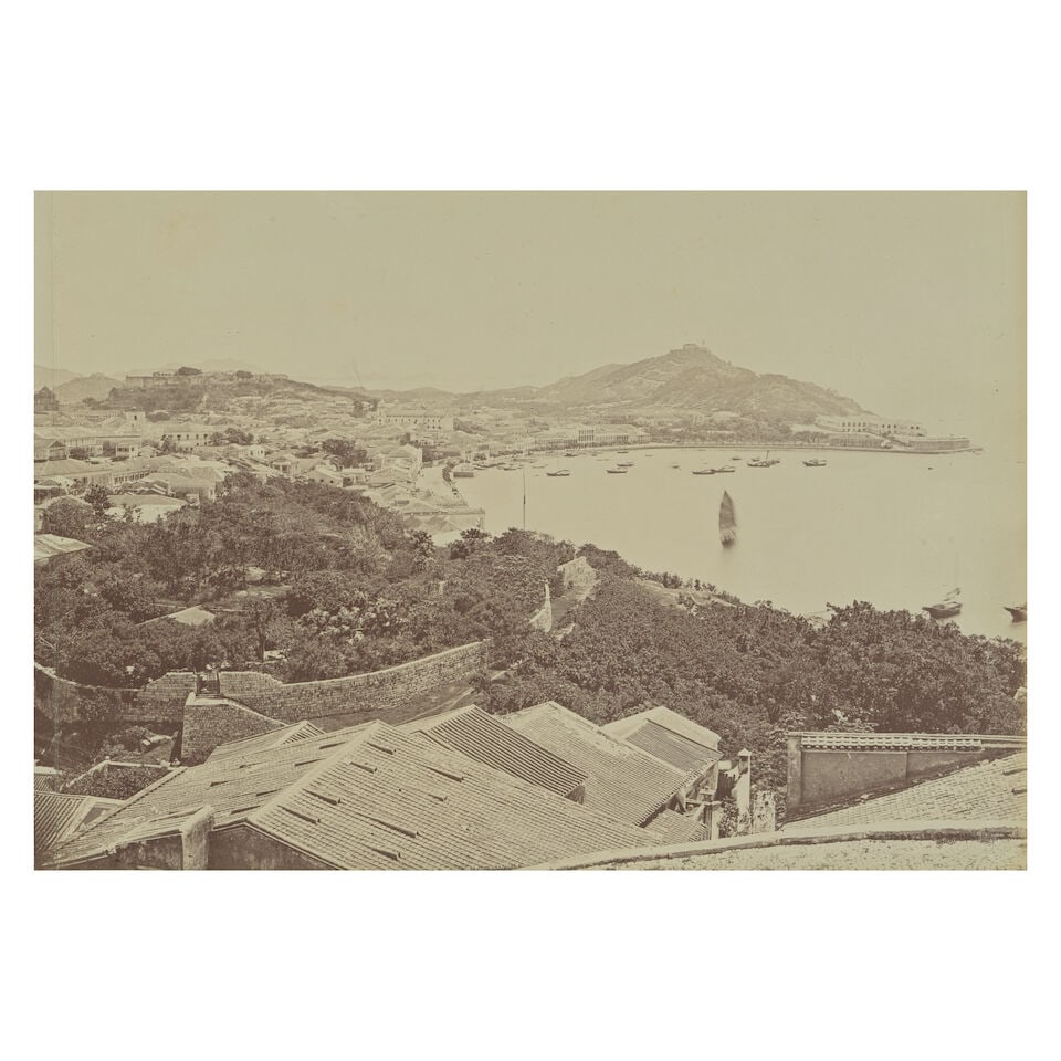 CHINA - HONG KONG Two 3-part panoramas of Hong Kong, [1880s] (2) - 5