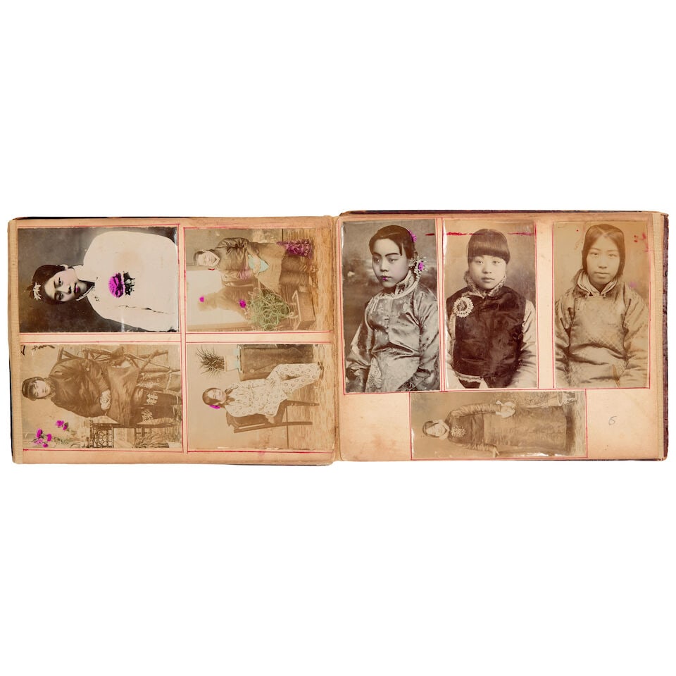 CHINA An unusual album of portraits (mostly women, some actors) and several views, [c.1900] - 3