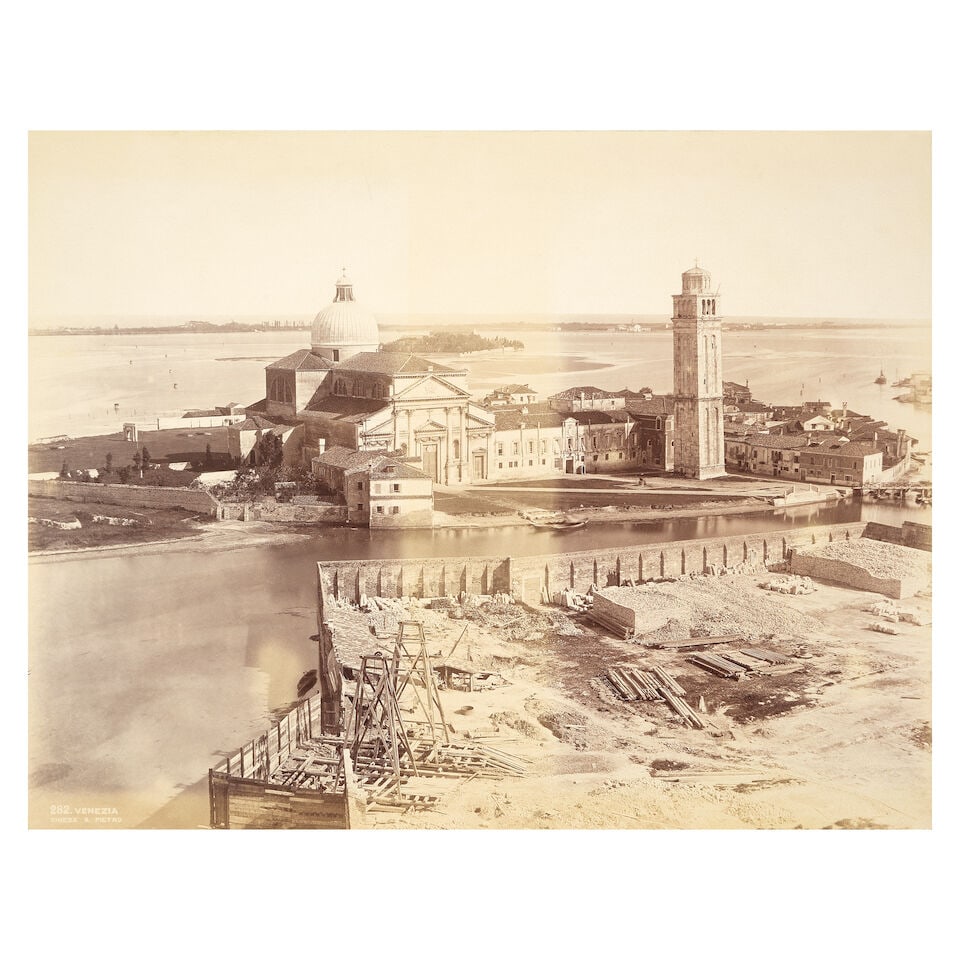 ITALY- NAYA (CARLO) Album of 144 albumen print views of Venice, [1880s; and another album, Italy... - 2
