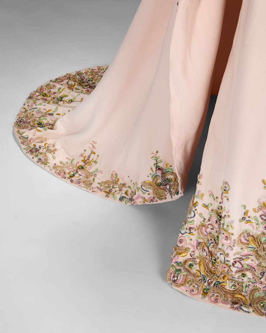 Ralph & Russo Haute Couture: Pale Pink Silk Crêpe Cady Gown Spring/Summer 2019, Runway Look - 3