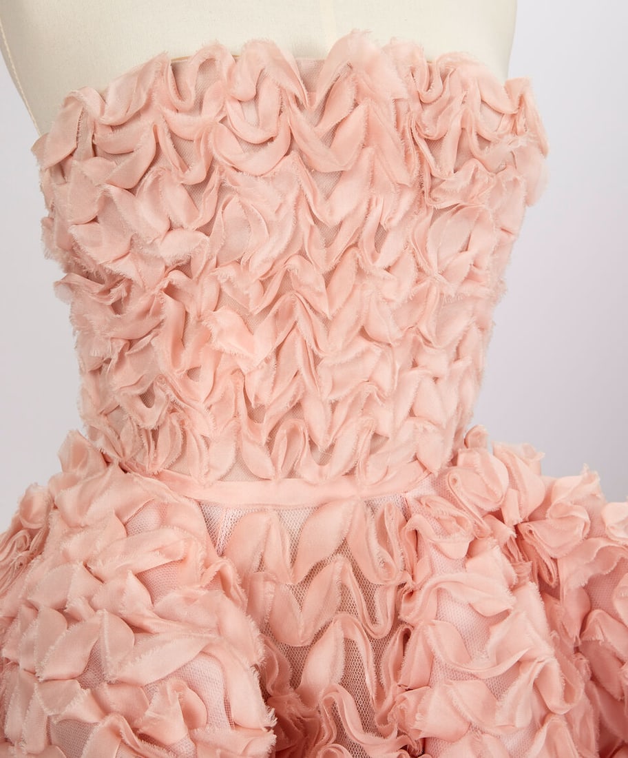 Ralph & Russo Haute Couture: Blush Pink Silk Organza Strapless Ballgown Spring/Summer  - 2