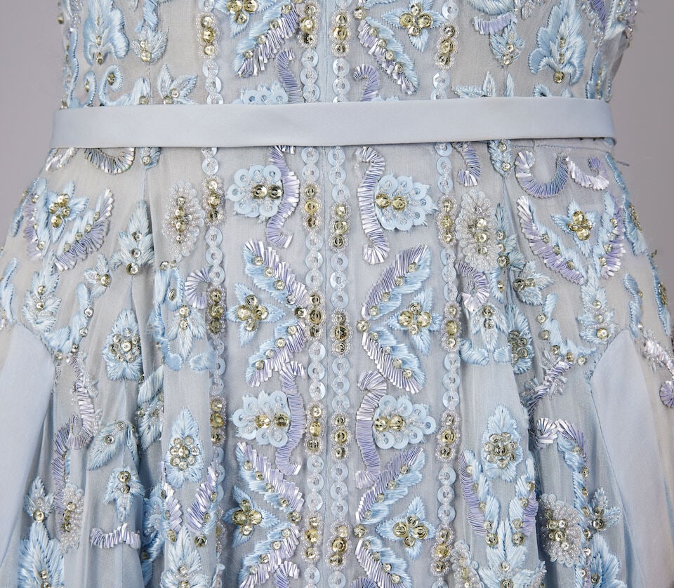 Ralph & Russo Haute Couture: Pale Blue Silk Organza Gown Spring/Summer 2017, Runway Look 22 - 3