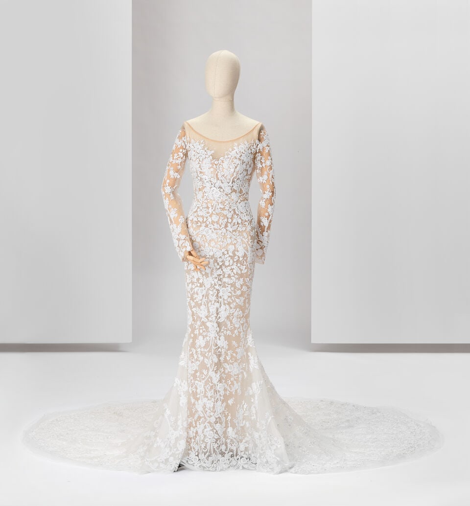 Ralph & Russo Haute Couture: White Embroidered Sheer Tulle Gown Spring/Summer 2015, Runway Look  (1 of 4)