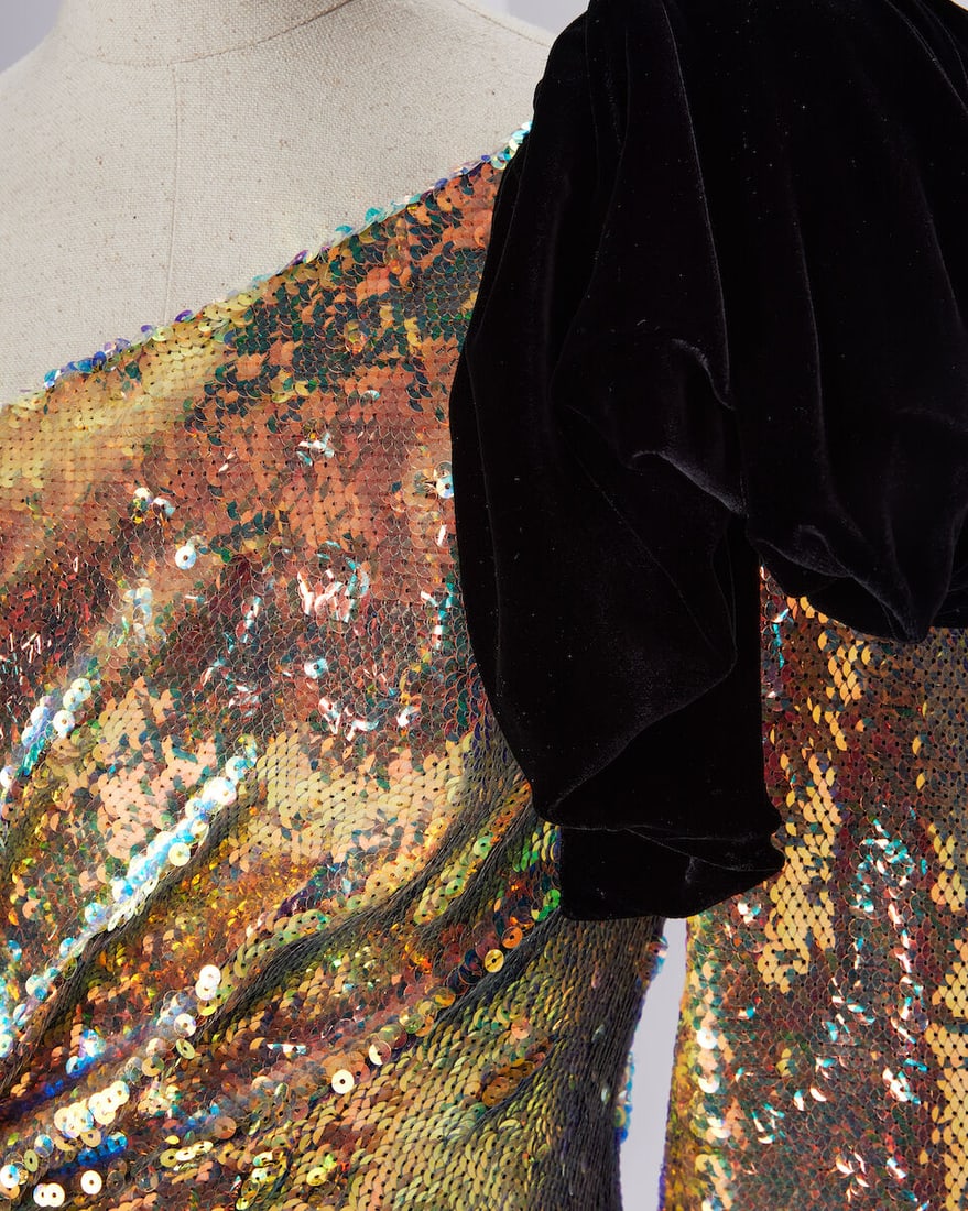 Ralph & Russo Haute Couture: Gold Asymmetrically Draped Gown Autumn/Winter 2019, Runway Look 35 - 2